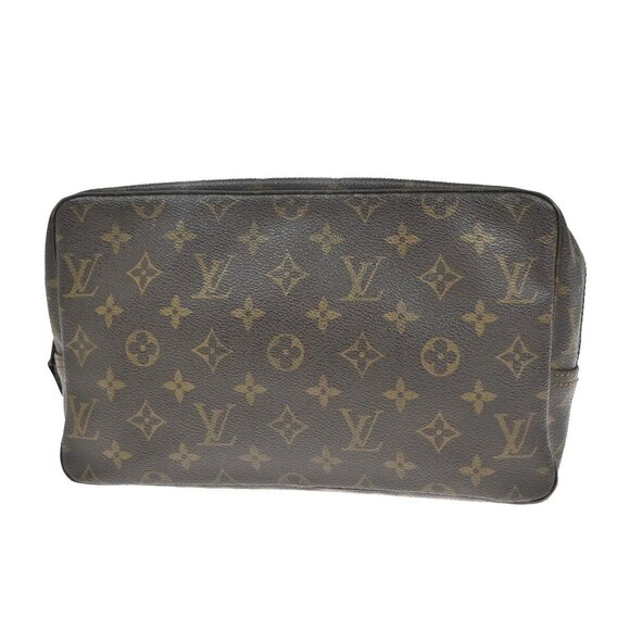 LOUIS VUITTON Trousse Toilette 28 Clutch Hand Bag Monogram Brown - Picture 1 of 5